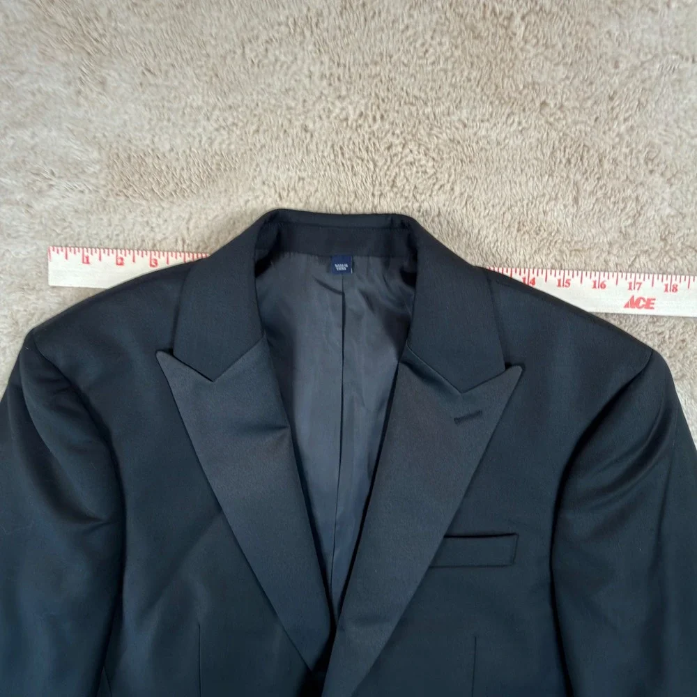 J.Crew Mens 36S Thompson Tuxedo Jacket Black Wool Peak Lapel AZ235 NEW